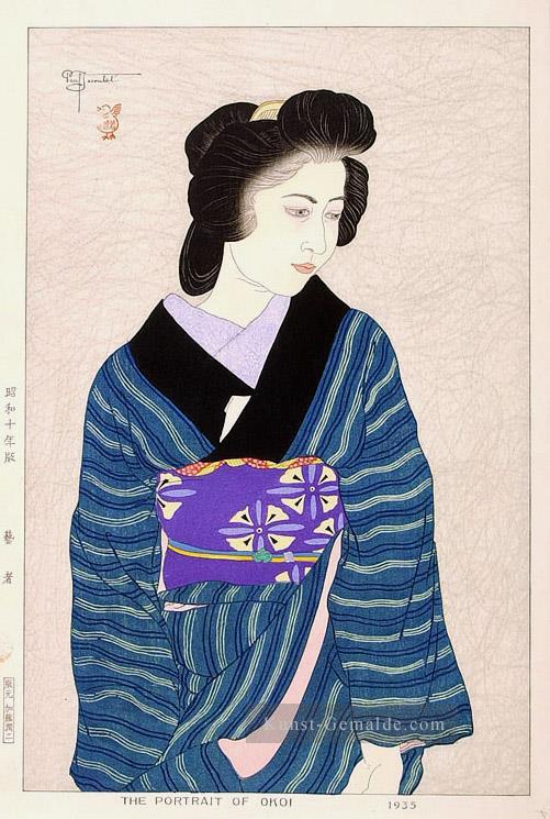 Porträt von okoi 1935 Japanisch Ölgemälde